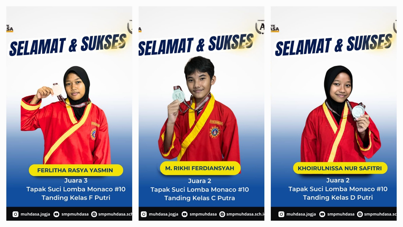 Tahniah! Tiga Siswa Muhdasa Sabet Juara di Tapak Suci Monaco 2025