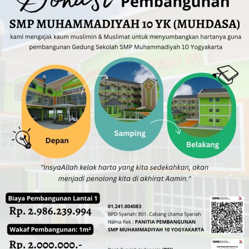Donasi Pembangunan SMP Muhammadiyah 10 Yogyakarta