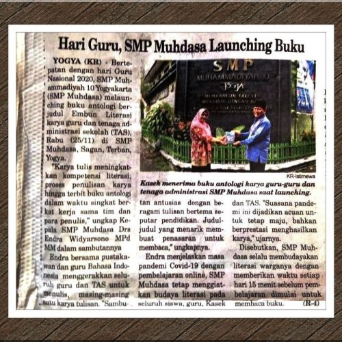 Hari Guru, SMP Muhdasa Launching Buku